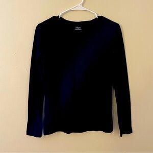 Cherokee black thermal long sleeved classic tee cotton top winter warm comfort